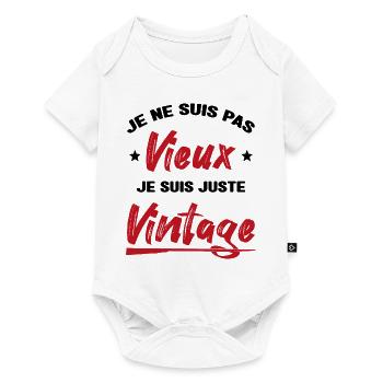 Je Ne suis Pas Vieux Je suis Juste Vintage - Body à manches courtes Premium Bébé - blanc - Devant