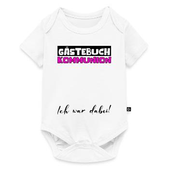 Gästebuch Kommunion Mädchen Jungen Erstkommunion - Baby Premium Kurzarmbody - Weiß - Vorne