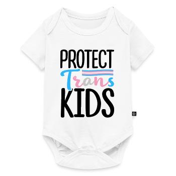 Protect Trans Kids Lgbtq Rainbow Pride Diversity Q - Baby Premium Kurzarmbody - Weiß - Vorne