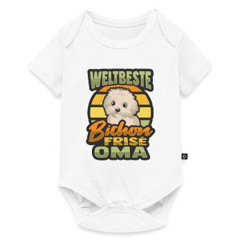 Weltbeste Bichon Frisé Oma Design Hundehalter Oma - Baby Premium Kurzarmbody - Weiß - Vorne