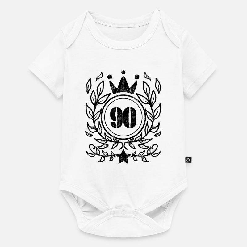 90 - Année de naissance Année de naissance 1990 - Body à manches courtes Premium Bébé - blanc