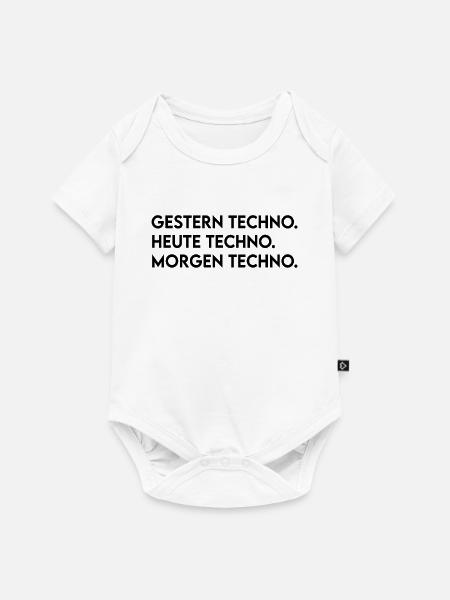Techno Spruch - Baby Premium Kurzarmbody - Weiß