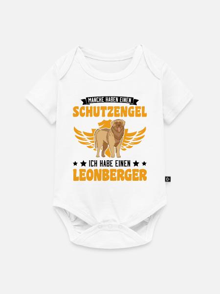 Leonberger Schutzengel - Baby Premium Kurzarmbody - Weiß