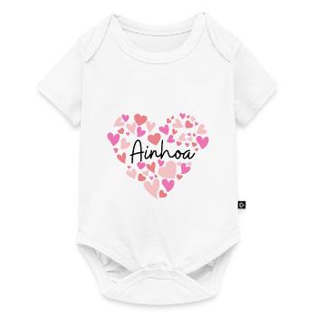 J’aime Ainhoa - des cœurs pour Ainhoa - Body à manches courtes Premium Bébé - blanc - Devant