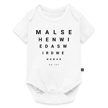68. Geburtstag 68 Jahre Geschenk Sehtest - Baby Premium Kurzarmbody - Weiß - Vorne