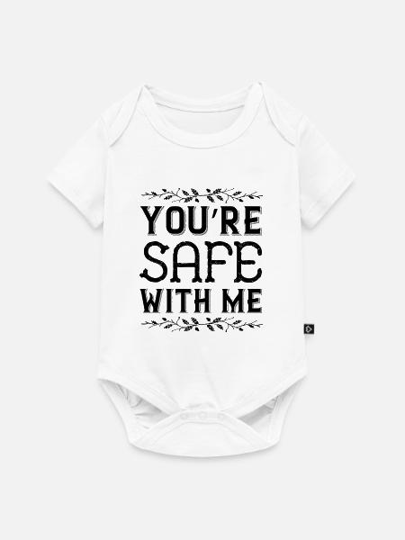 Du bist sicher bei mir - Baby Premium Kurzarmbody - Weiß