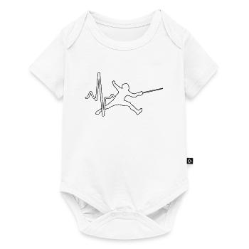 Fencing Heartbeat - Baby Premium short-sleeve bodysuit - white - Front
