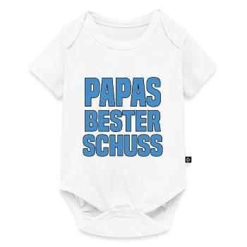 Papas Bester Schuss - Baby Premium Kurzarmbody - Weiß - Vorne