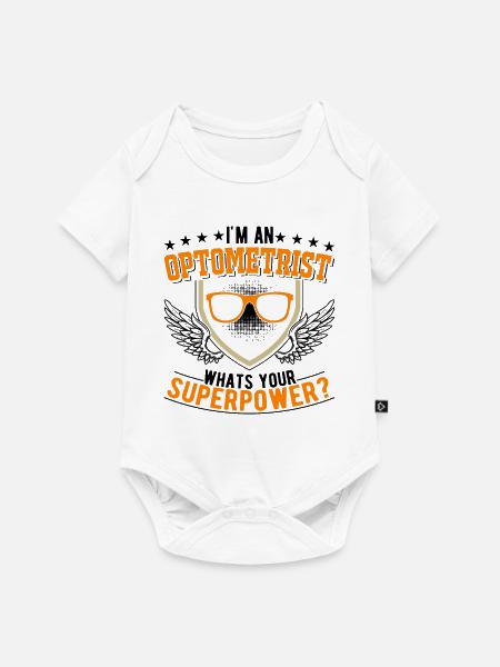 Optiker Superkraft Augenoptiker - Baby Premium Kurzarmbody - Weiß