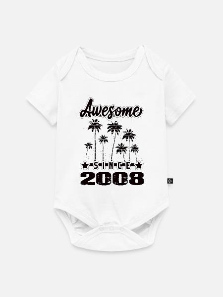 Awesome Since 2008 - Baby Premium Kurzarmbody - Weiß
