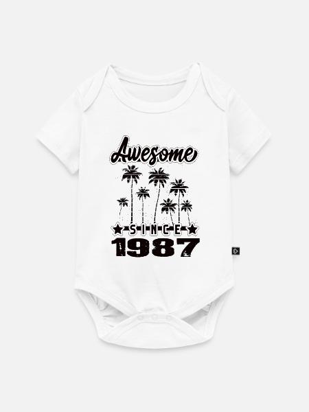Awesome Since 1987 - Baby Premium Kurzarmbody - Weiß