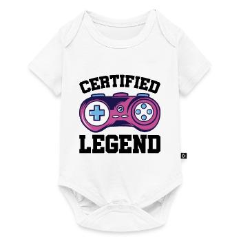 Certified Legend Gamer Gaming Nerd Console Pc Cont - Baby Premium Kurzarmbody - Weiß - Vorne