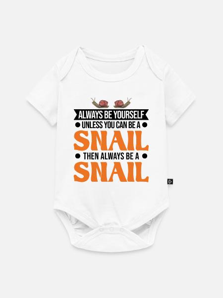 Schnecke Geschenk Weinbergschnecke - Baby Premium Kurzarmbody - Weiß