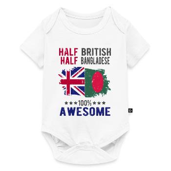 Moitié britannique moitié bangladais - Body à manches courtes Premium Bébé - blanc - Devant