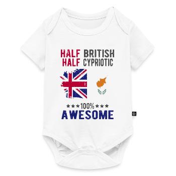 Moitié britannique moitié chypriote - Body à manches courtes Premium Bébé - blanc - Devant