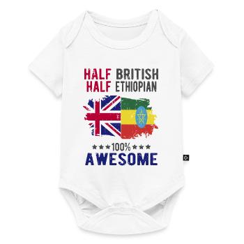 Half British Half Ethiopian - Baby Premium short-sleeve bodysuit - white - Front