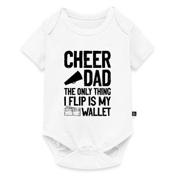 Cheer Dad The Only Thing I Flip Is My Wallet Gymna - Baby Premium Kurzarmbody - Weiß - Vorne