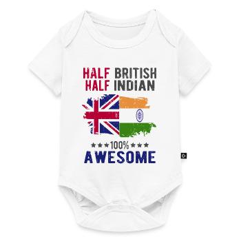 Half British Half Indian - Baby Premium short-sleeve bodysuit - white - Front