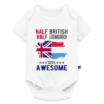 Moitié britannique moitié luxembourgeois - Body à manches courtes Premium Bébé - blanc - Devant