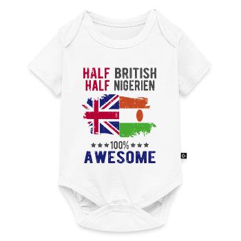 Half British Half Nigrer - Baby Premium short-sleeve bodysuit - white - Front