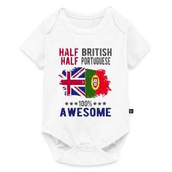 Half British Half Portuguese - Baby Premium short-sleeve bodysuit - white - Front