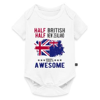 Moitié britannique moitié néo-zélandais - Body à manches courtes Premium Bébé - blanc - Devant