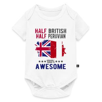 Half British Half Peruvian - Baby Premium short-sleeve bodysuit - white - Front