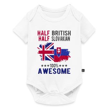 Half British Half Slovak - Baby Premium short-sleeve bodysuit - white - Front