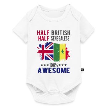 Half British Half Senegalese - Baby Premium short-sleeve bodysuit - white - Front