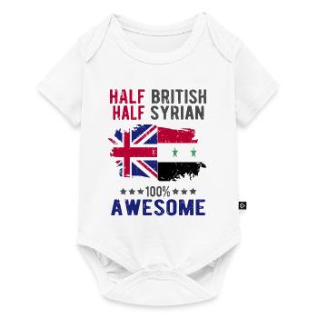 Moitié britannique moitié syrien - Body à manches courtes Premium Bébé - blanc - Devant