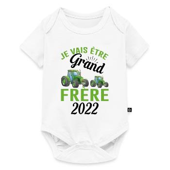 Je Vais Être Grand Frère 2022 - Body à manches courtes Premium Bébé - blanc - Devant