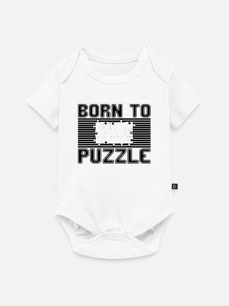 Puzzeln - Baby Premium Kurzarmbody - Weiß