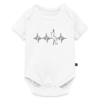 Climbing Heartbeat - Baby Premium short-sleeve bodysuit - white - Front
