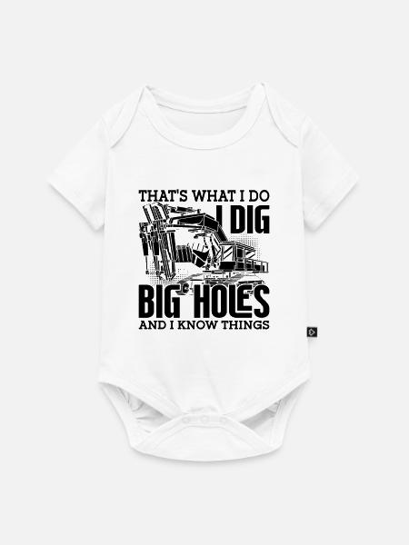 Bagger Bauarbeiter Baggerfahrer Geschenkidee - Baby Premium Kurzarmbody - Weiß