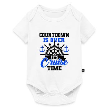 Countdown Is Over It's Cruise Time Sailing Captain - Baby Premium Kurzarmbody - Weiß - Vorne