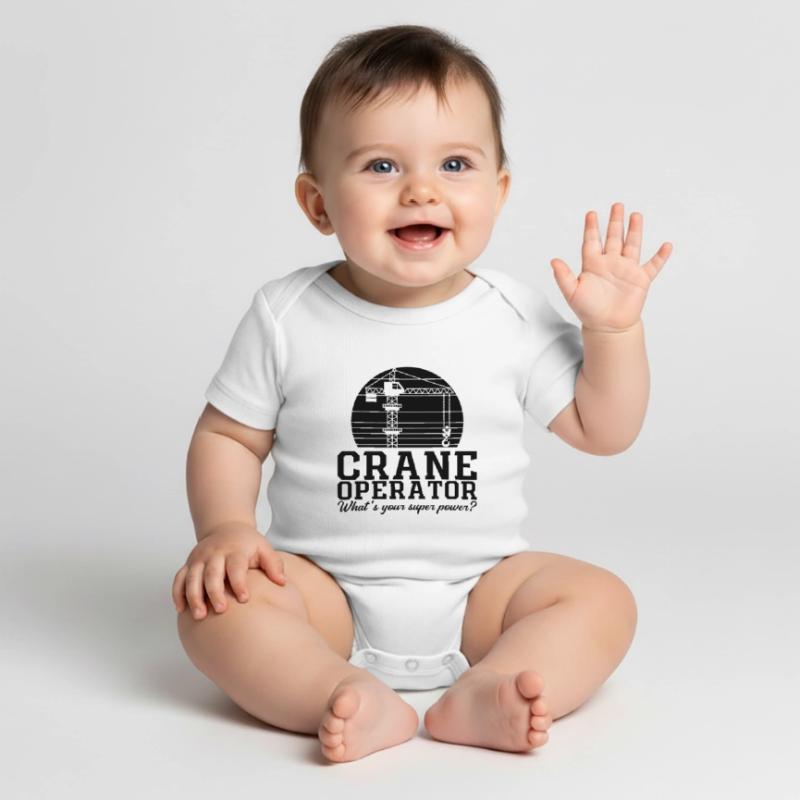 Crane operator Crane driver Construction worker Gift idea Baby Premium short-sleeve bodysuit