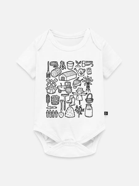 Farm - Baby Premium Kurzarmbody - Weiß