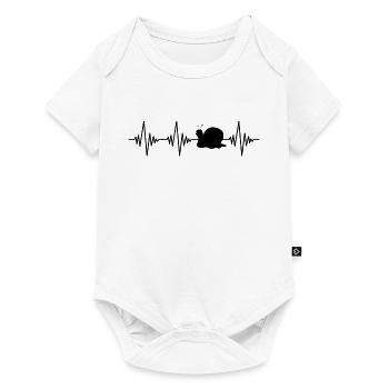 Snail Heartbeat - Baby Premium short-sleeve bodysuit - white - Front