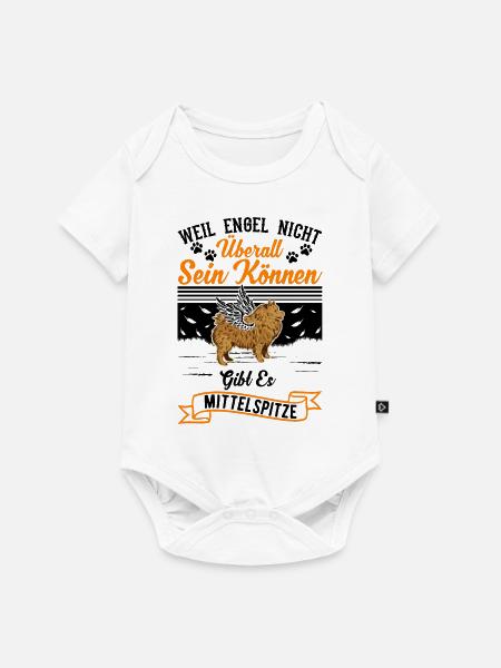 Mittelspitz Engel - Baby Premium Kurzarmbody - Weiß