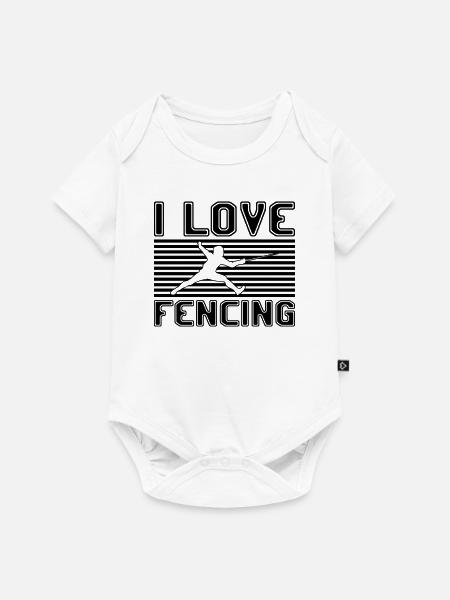 I love fencing - Baby Premium Kurzarmbody - Weiß