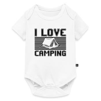 I love camping - Baby Premium Kurzarmbody - Weiß - Vorne