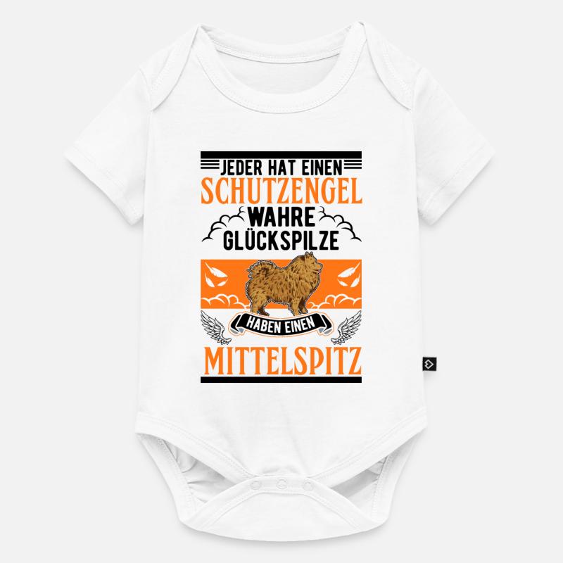 Mittelspitz Schutzengel - Baby Premium Kurzarmbody - Weiß
