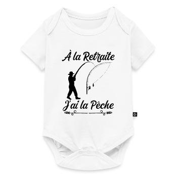 Pêche Retraité Super Cool Pour Papy - Body à manches courtes Premium Bébé - blanc - Devant