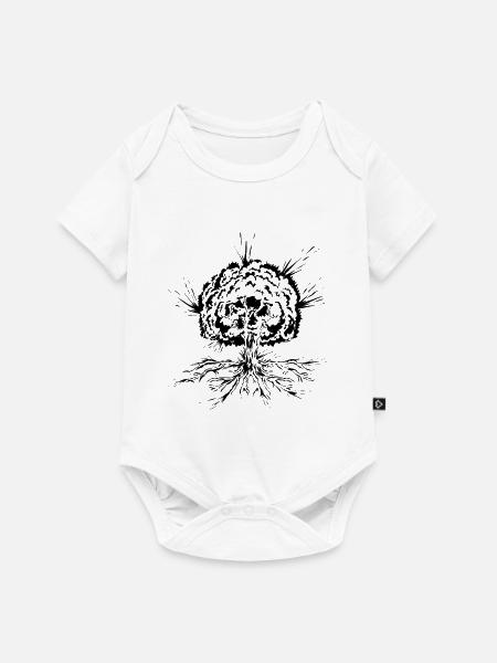 Baum mit Wurzeln - Baby Premium Kurzarmbody - Weiß