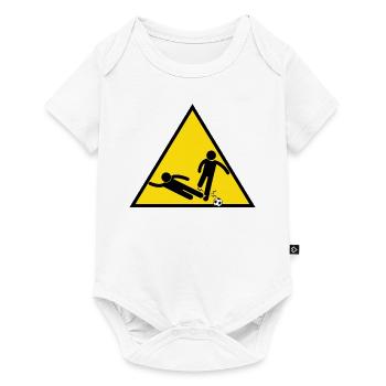 Fussballer Fussballspieler Fussball Sprüche Foul - Baby Premium Kurzarmbody - Weiß - Vorne