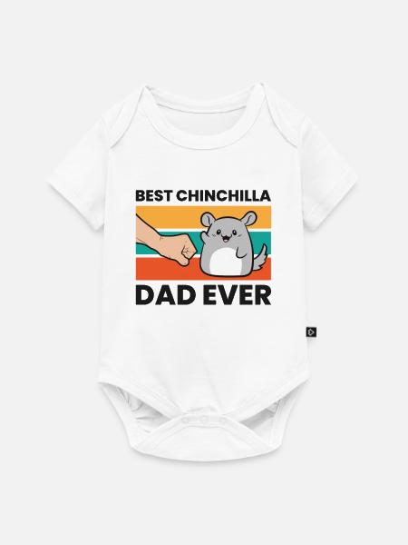 Bester Chinchilla-Dad aller Zeiten - Baby Premium Kurzarmbody - Weiß