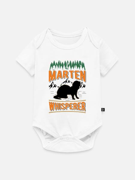 Marder Flüsterer Baummarder - Baby Premium Kurzarmbody - Weiß