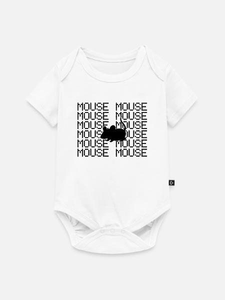 Maus - Baby Premium Kurzarmbody - Weiß