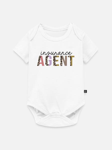Versicherungsagent Leopard Print Lustig - Baby Premium Kurzarmbody - Weiß