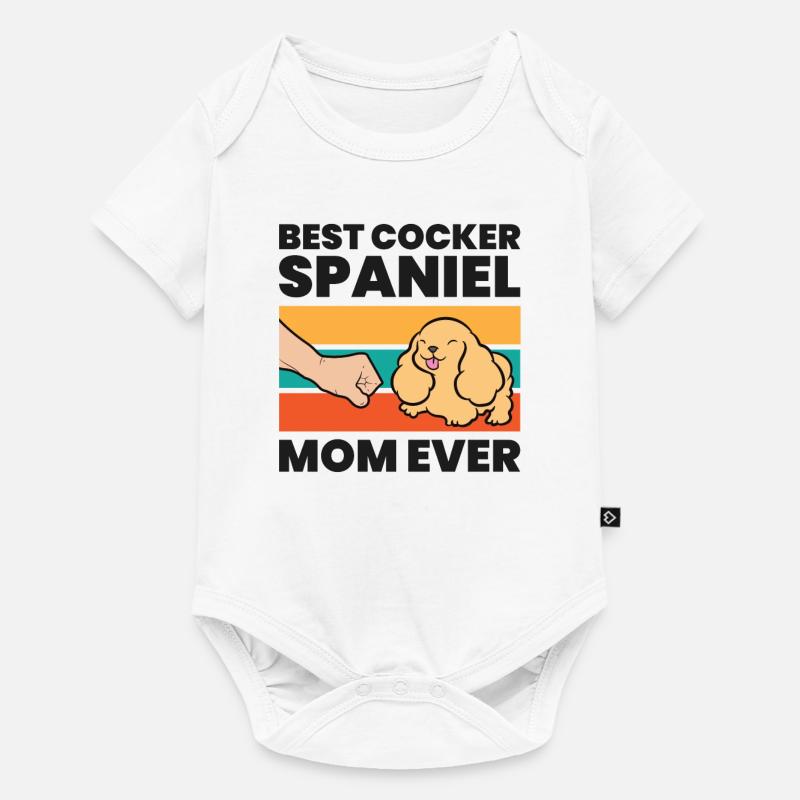Cocker Spaniel Mama Best Cocker Spaniel Mom Ever - Baby Premium Kurzarmbody - Weiß